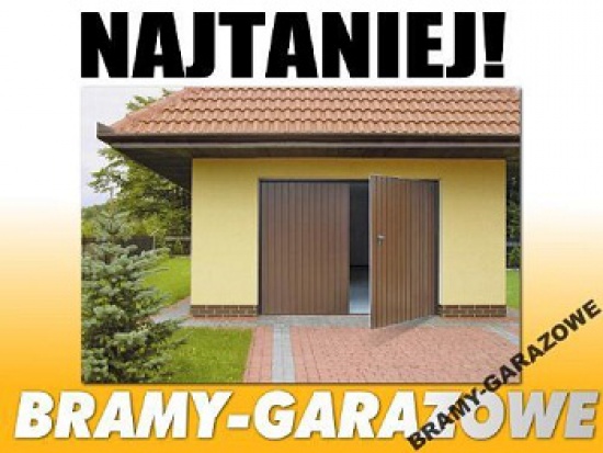 BRAMY GARAŻOWE DWUSKRZYDŁOWE - BRAMA - NA WYMIAR - CAŁA POLSKA