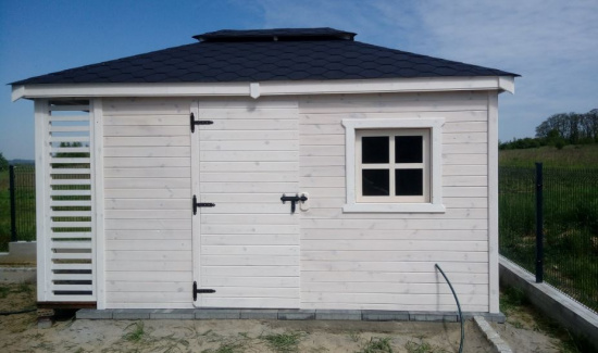 Drewniane domki altany ogrodowe wiaty - zamówienie drewutnia 3x4m