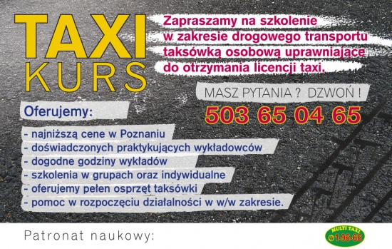 KURSY NA TAXI POZNAŃ